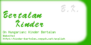 bertalan kinder business card